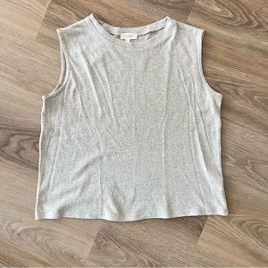 OZMA silk muscle tee heather grey size small